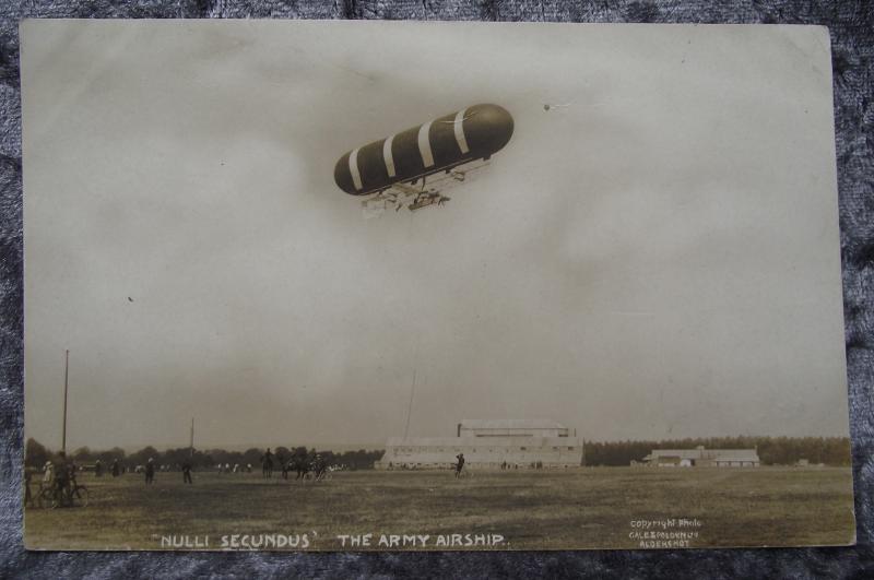 1907 Dated British Army Dirigible ''Nulli Secundus'' Photo Post Card.