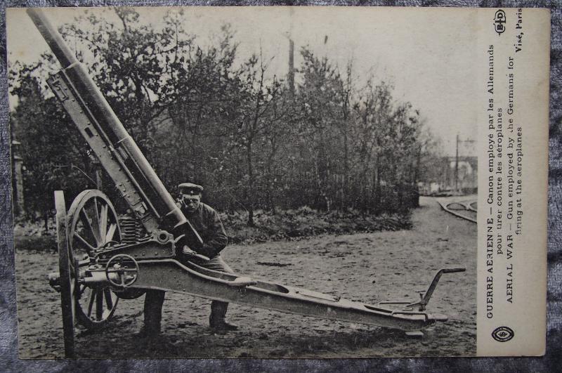 WW1 French Post Card. German Flak Gun.