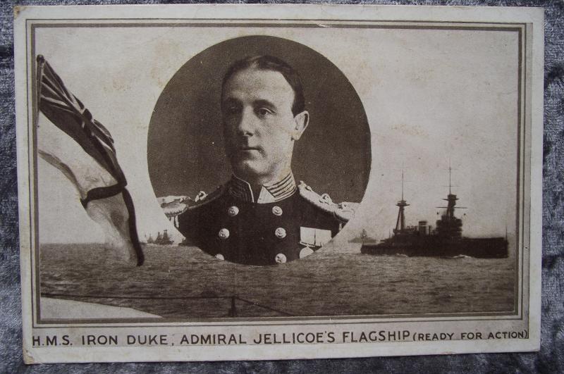 WW1 British Post Card. H.M.S. Iron Duke.