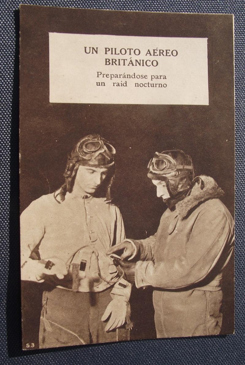 WW1 Italian Post Card. British Pilots.