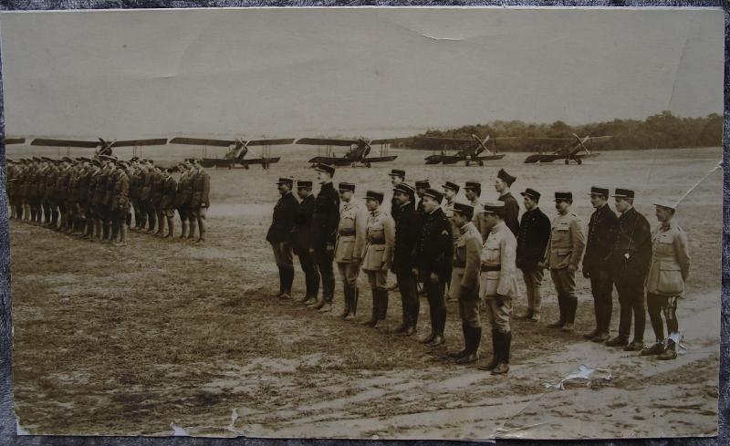 Large WW1 Photo. RFC and French Pilots.