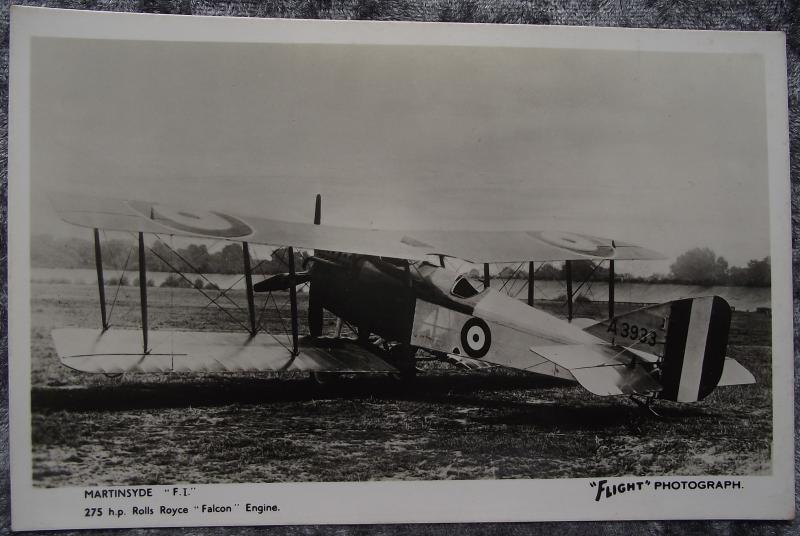 WW1 British Post Card. Martinsyde Fighter Bomber.