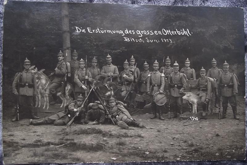 Imperial German Post Card. 1913. Pickelhaube and Manoeuvre Bands.