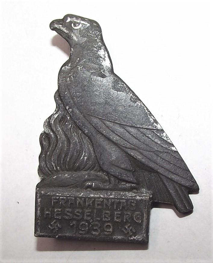 1939 Dated Frankentag Event Badge/ Tinnie.