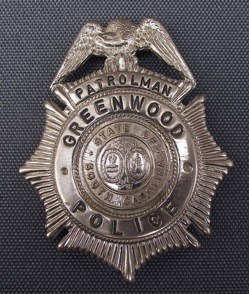 American Greenwood Police Patrolman Badge.