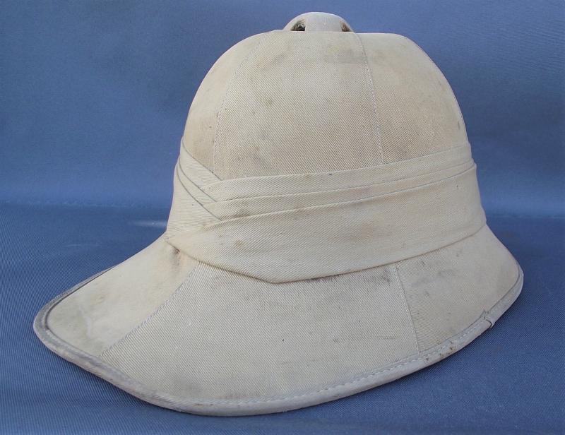 Crow Valley Militaria | Named WW2 British Wolseley Pattern Pith Helmet.