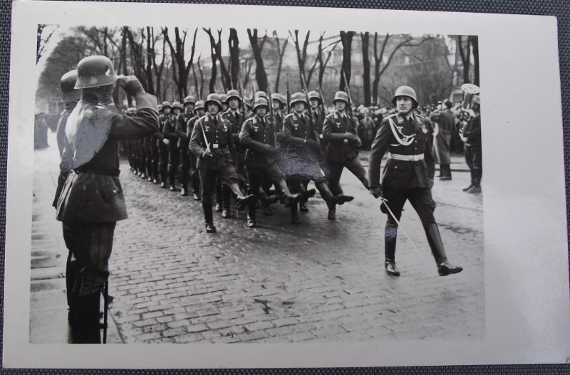 Wehrmacht Photo Post Card. Luftwaffe Goose Step.