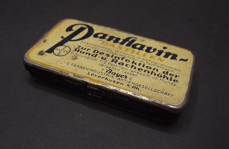 German Personal Items. Panflavine Pastille Tin.