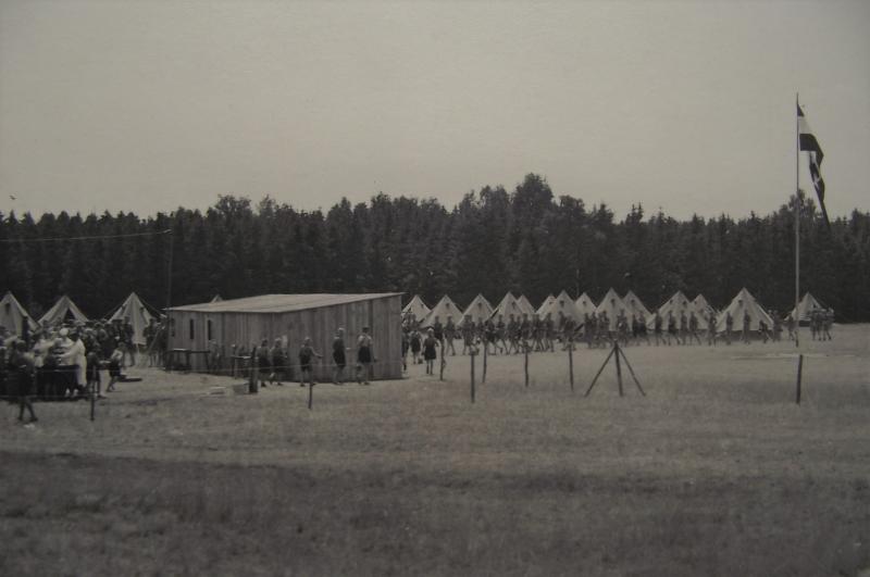 Hitler Youth Camp Photo Post Card.