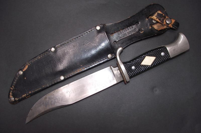 Post War German HJ Type Dagger. Blut und Ehre Motto.