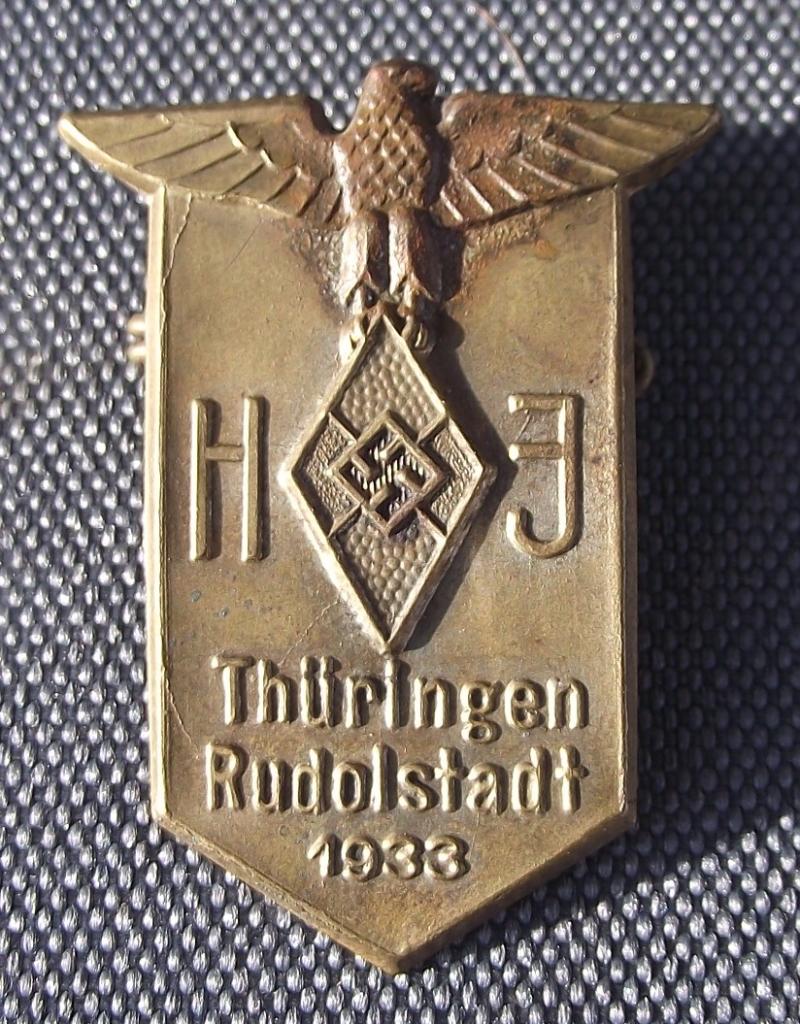 Hitler Youth Tinne/ Event Badge. Thuringen 1933.