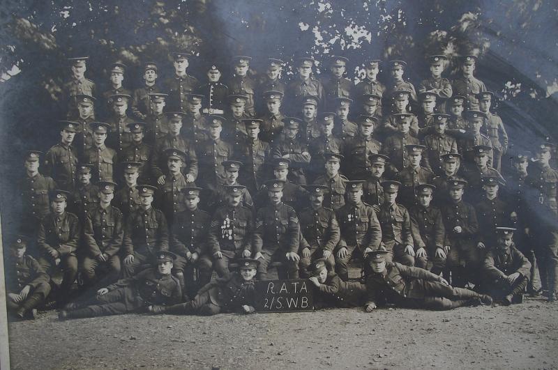 Large 2nd SWB RATC Photo Wearing Cloth Shoulder Titles., 1908 Dated