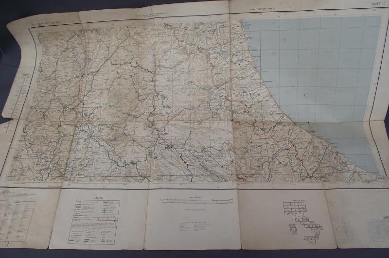 WW2 Allied 1943 Military Map, Italy, Gran Sasso.