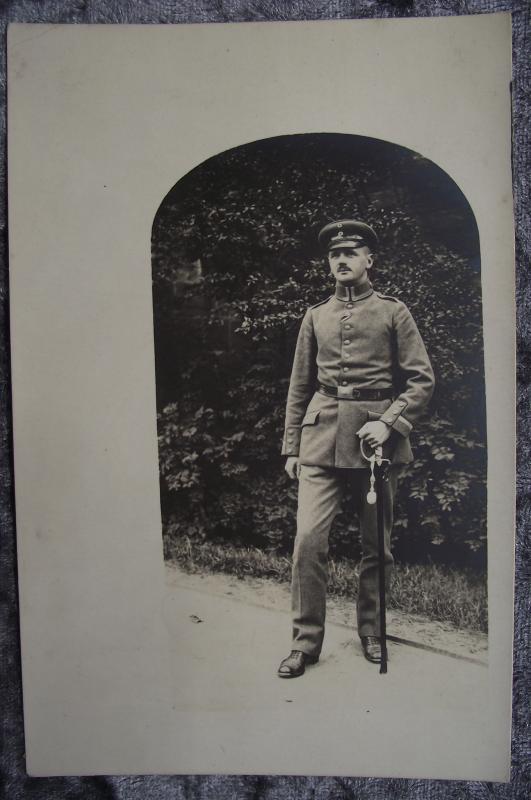 Imperial German Post Card. Officer with Sword.