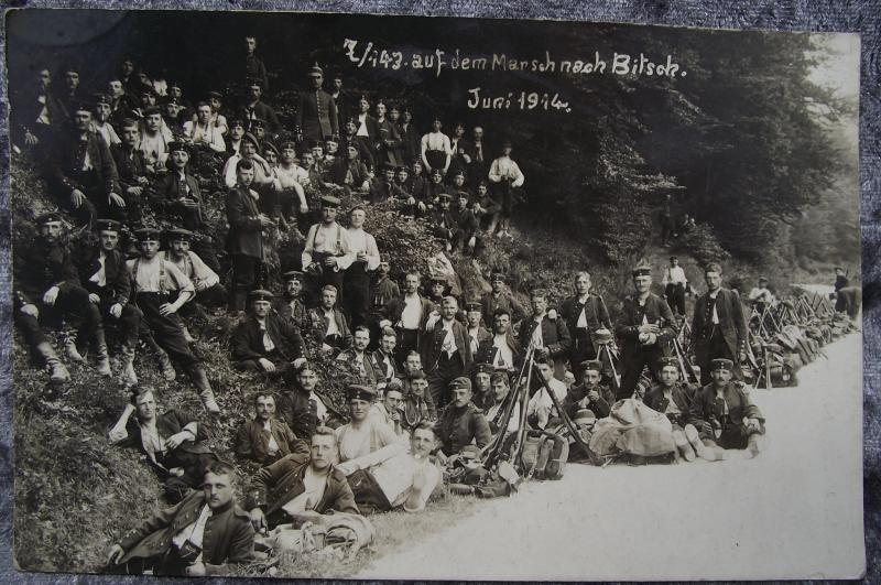 Imperial German Post Card. 1914. Bitsch. Regiment 143.