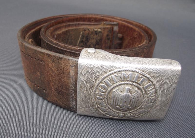 Untouched Heer Belt and Buckle. 1939 Dated Tab.