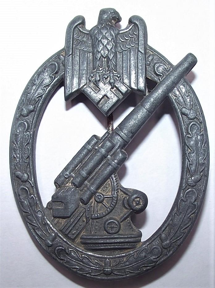 WW2 German Army Flak Badge. Herman Aurich.