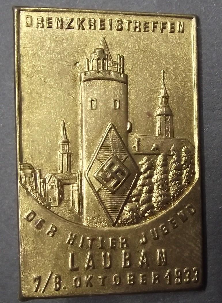 Hitler Youth Tinne/ Event Badge. Orenzkreistreffen Lauban, 1933.