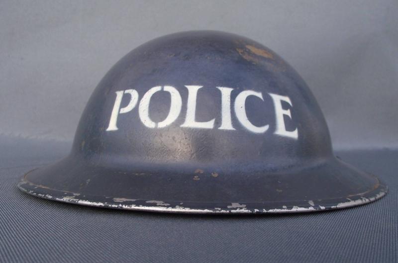 WW2 British Police Steel Helmet.