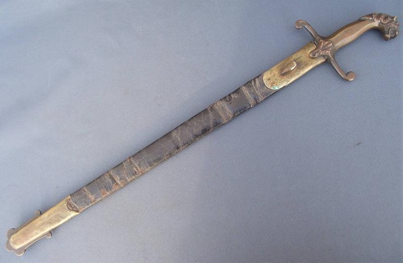 1830's British Military Lion Heads Bandsman Sword/ Side Arm.Matching numbers.