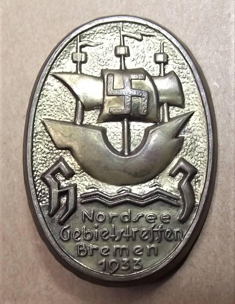 Hitler Youth Tinne/ Event Badge. Nordsee Gebietstreffen, 1933.