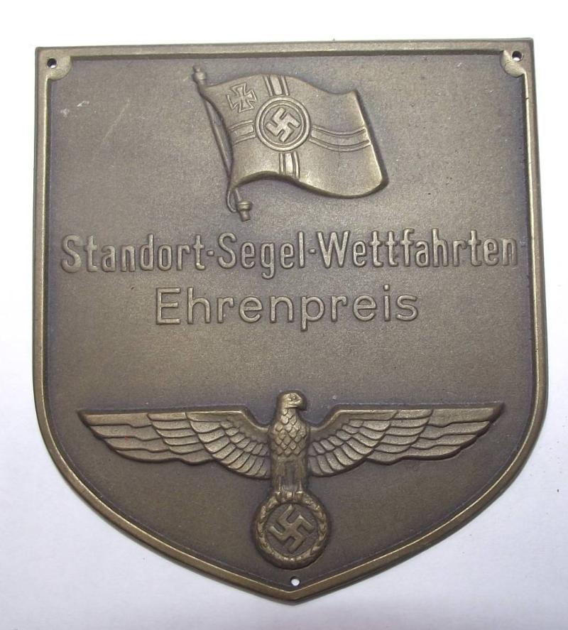 Large Wehrmacht Ehrenpreis Metal Plaque.