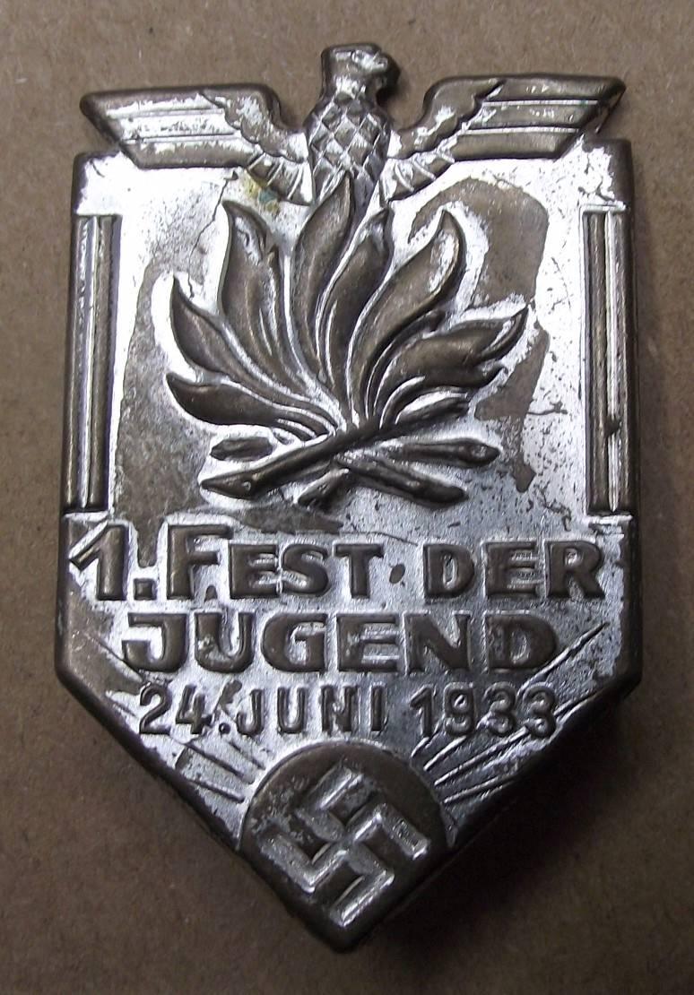 Hitler Youth Tinne/ Event Badge. 1.Fest Der Jugend, 1933.