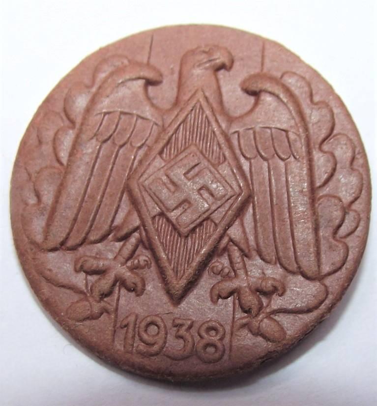 Hitler Youth Sports Event Participation Badge. 1938.