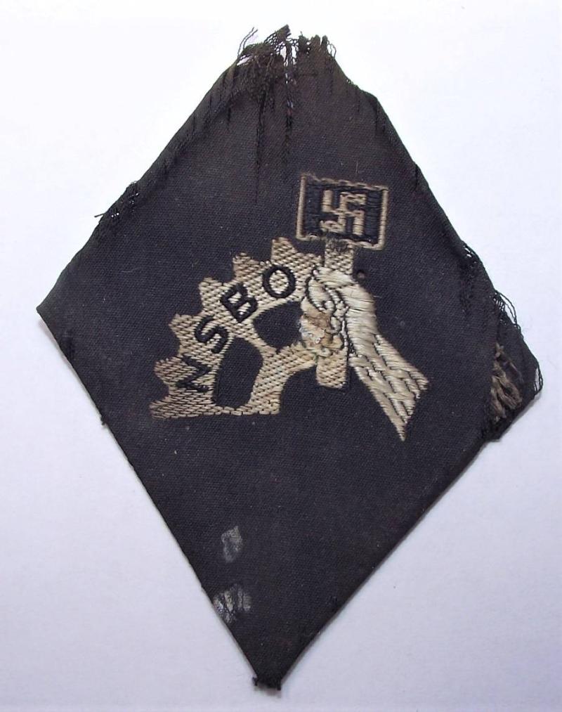 WW2 German Early NSBO Cloth Arm Badge.