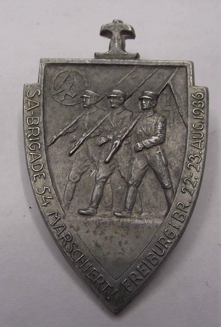 SA Tinne/ Event Badge. SA-Brigade-54. 1936.