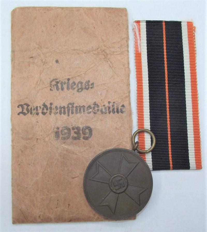 War Merit Medal and Packet of Issue. Maker- Souval.