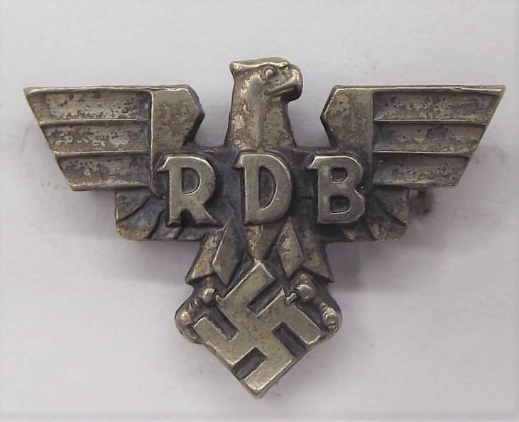 RDB ''Reichsbund der Deutchen Beamten'' Membership Badge.