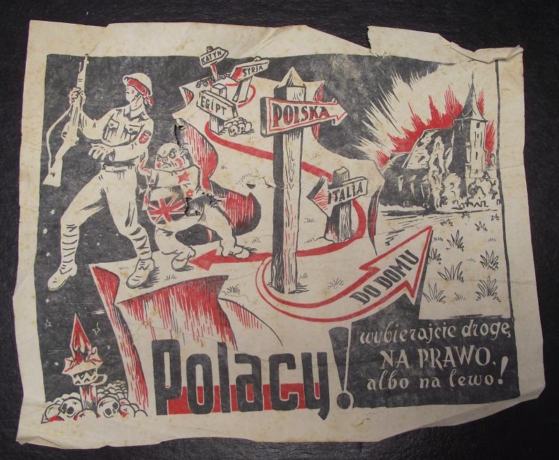 Italian Propaganda Drop Leaflet. Polish Forces.