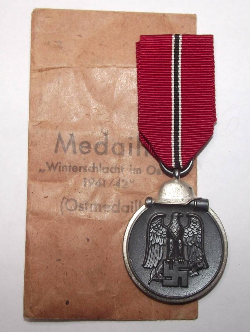 Mint Russian Front Medal. MM110, Otto Zappe With Packet.