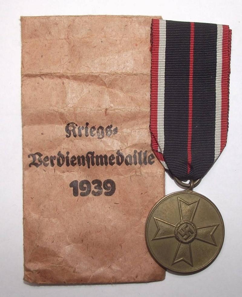 War Merit Medal and Packet of Issue. Maker- Richard Simm.