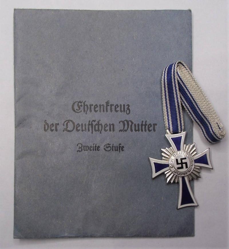 Silver Mothers Cross and Issue Packet. Fritz Zimmermann.