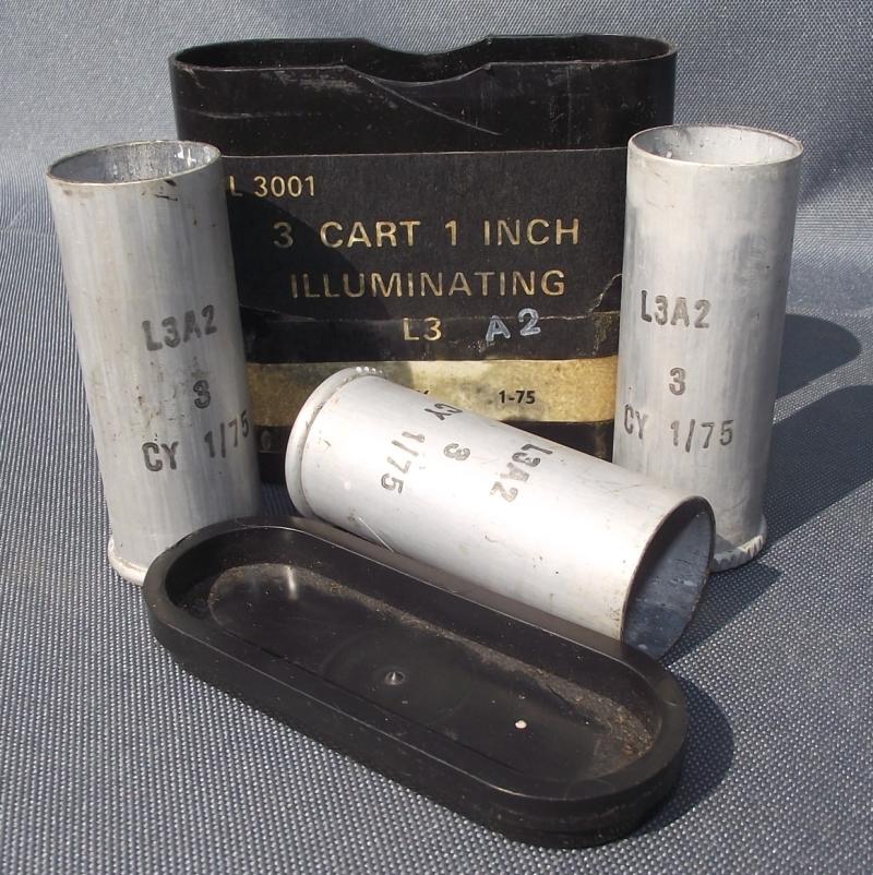 1975 Dated Illuminating Cartridge Box and Spent Cartridges.