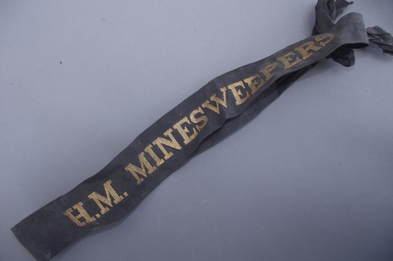 WW2 Royal Navy MINESWEEPERS Cap Tally.