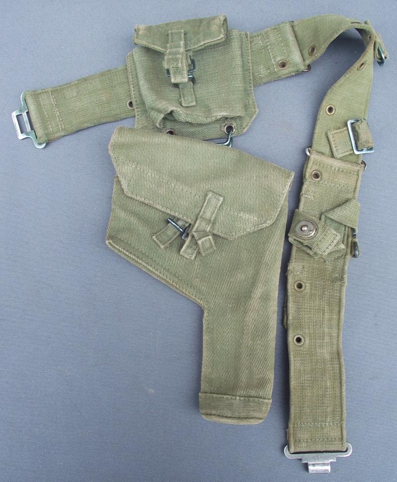 British 44 Pattern Pistol and Ammo Pouch with Belt.