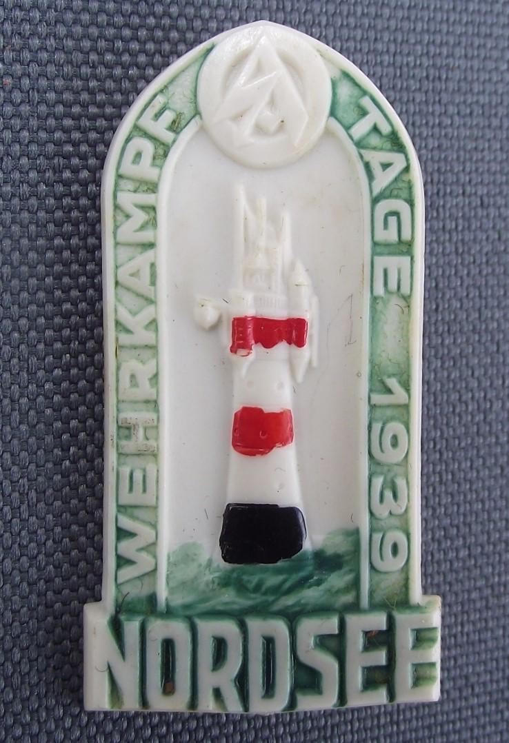 SA Event Badge/ Tinnie. Nordsee Wehrkampf Tage, 1939.