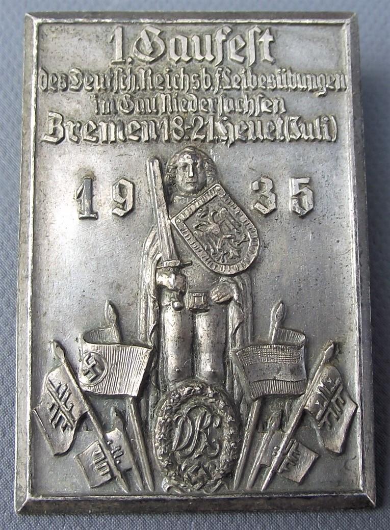 DRL Tinne/ Event Badge. Bremen 1935.