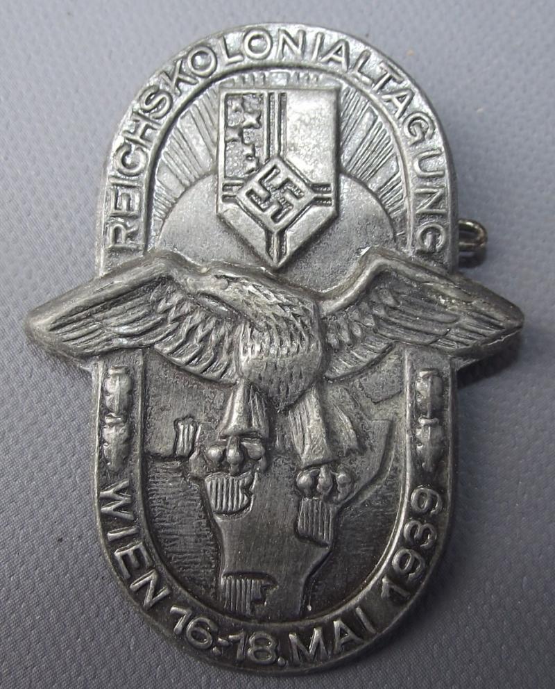 Reichs Kolonial Tinne/ Event Badge. Wien 1939.