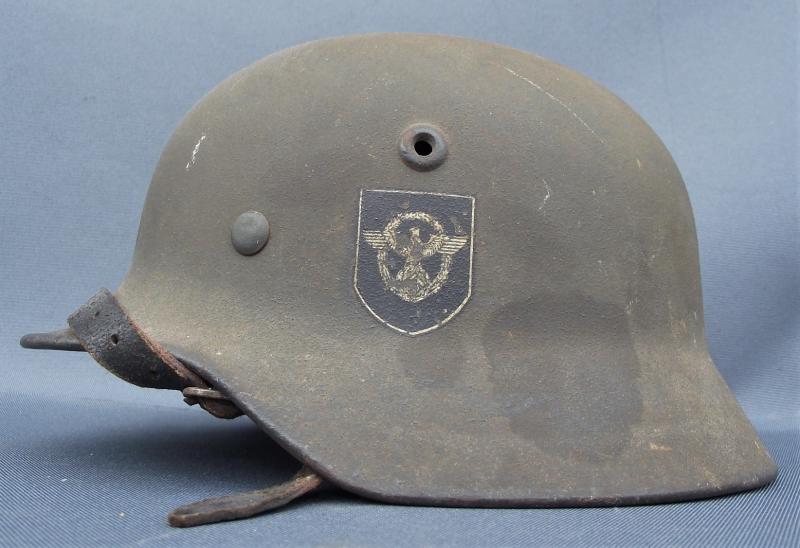 M40 Double Decal Police Helmet. Q64.