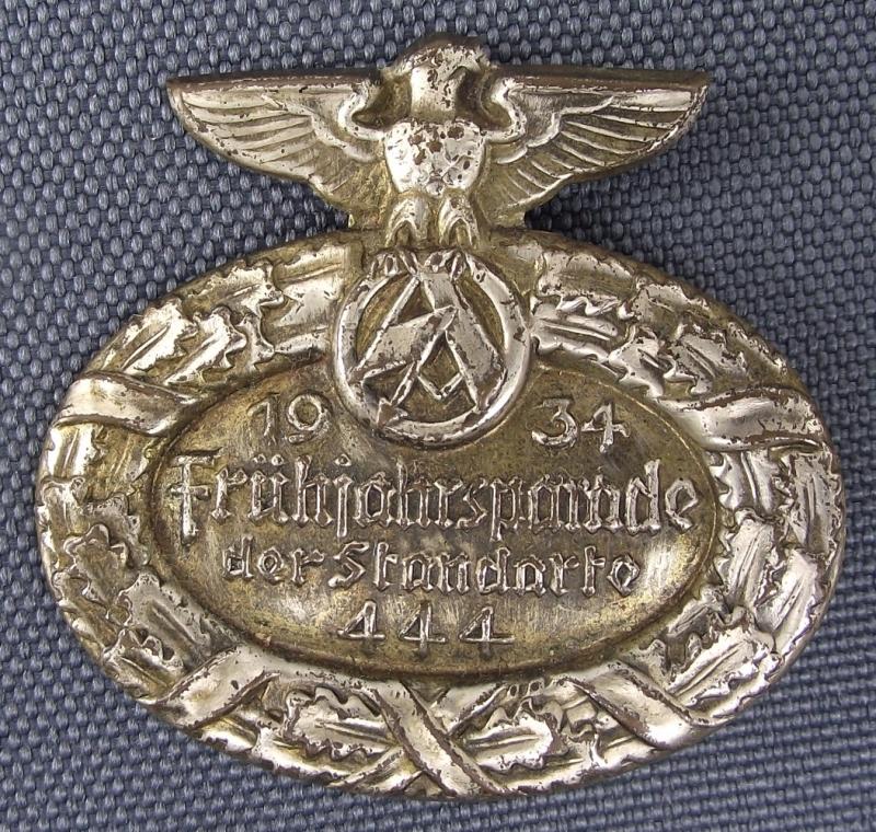 SA Tinne/ Event Badge. Standarte 444, 1934.