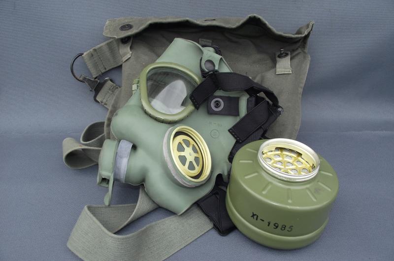 Named Iraqi Gasmask and Bag, McCarthy, 7th Armoured,MP, Operation Granby. Desert Storm