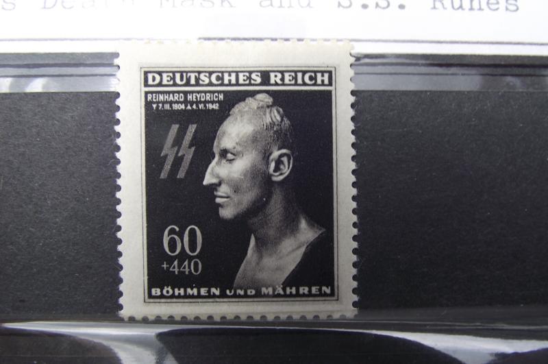 Heydrich Death Mask Postage Stamp.