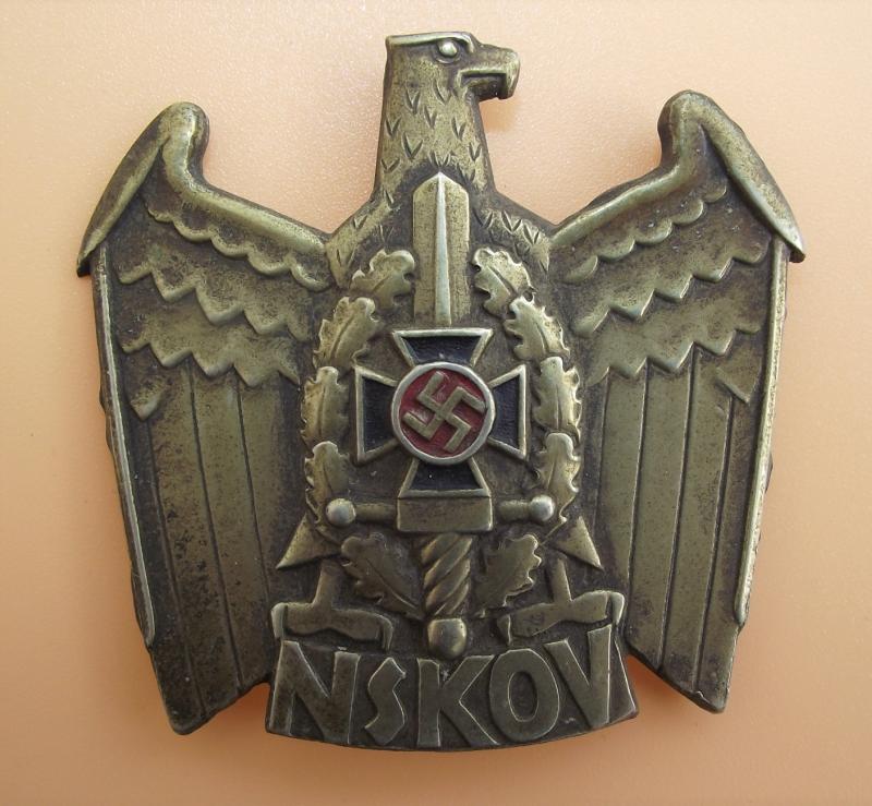 NSKVO Visor Cap Badge.