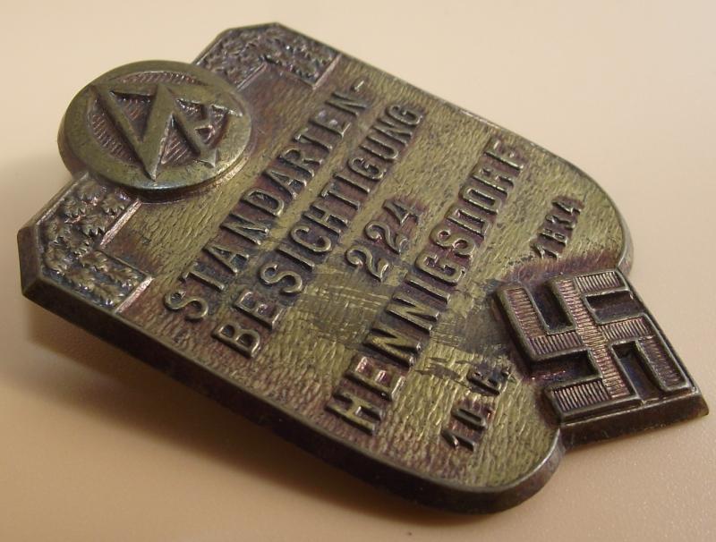 SA Event Badge/Tinnie. 224 Henningsdorf. 1934.