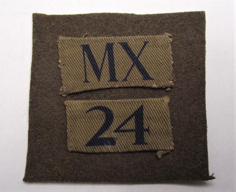 Home Guard Printed Patches. Middlesex 24.