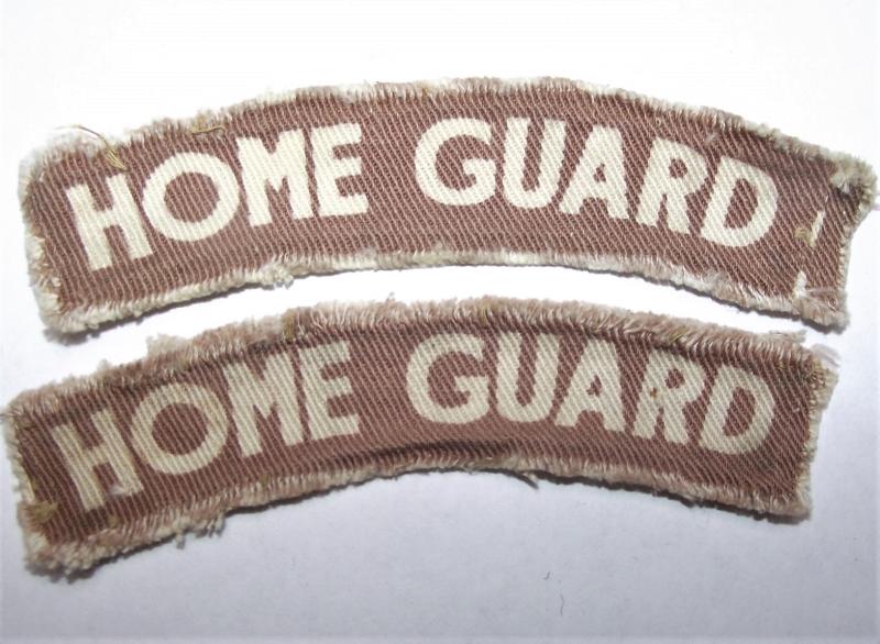 Home Guard Printed Shoulder Titles.